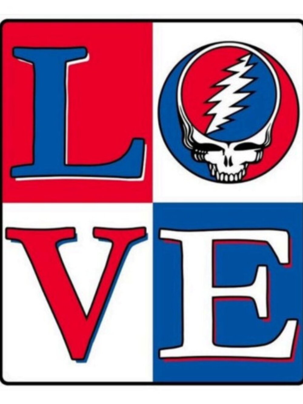 Grateful Dead Love SYF Blanket ~ Officially Licensed ~ 50" x 60" ~ Brand New!